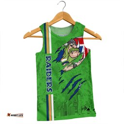 Amazing Aussie Canberra Raiders Happy Australia Day Flag Scratch Style Men Tank Top