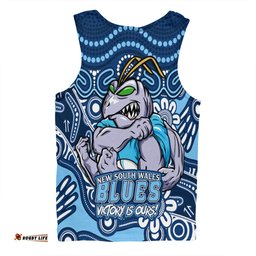 Amazing Aussie New South Wales Blues Aboriginal Inspired Tough Fan Rugby For Life Men Tank Top