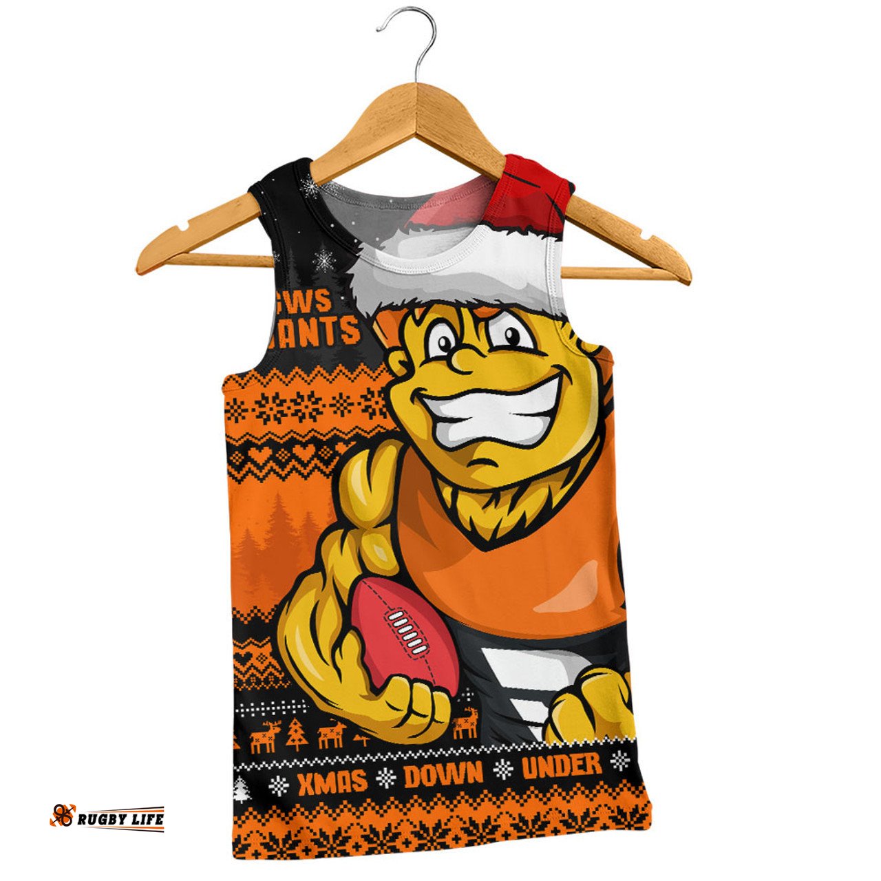 Amazing Aussie GWS GIANTS Merry Christmas Down Under Footy Power Style Men Tank Top