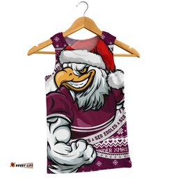 Amazing Aussie Manly Warringah Sea Eagles Ugly Knit Style For Christmas Game Fans Men Tank Top