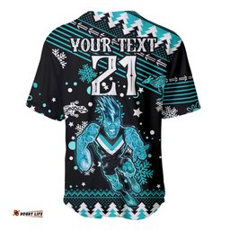 Custom Port Adelaide Power Football Baseball Jersey Shirt Port Adelaide Power Football Christmas Vibe