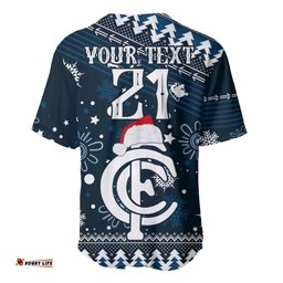 Custom Carlton Blues Football Baseball Jersey Shirt Christmas Vibe