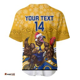 Custom Eagles Football Christmas Baseball Jersey Shirt Merry Xmas Mix Aboriginal Art