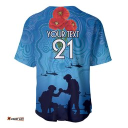 Custom Bulldogs Rugby ANZAC Baseball Jersey Shirt The Military Soldiers with Aboriginal Style