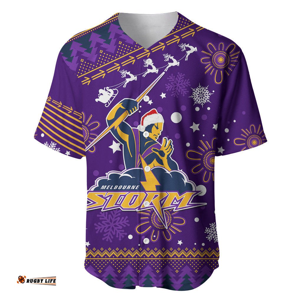 Custom Storm Rugby Baseball Jersey Shirt Chirstmas Vibe