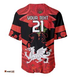 Custom Dragons Rugby ANZAC Baseball Jersey Shirt Gallipoli Soldier With Aboriginal Art