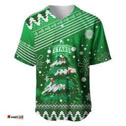 Custom Stars BBL Baseball Jersey Shirt Christmas Vibe
