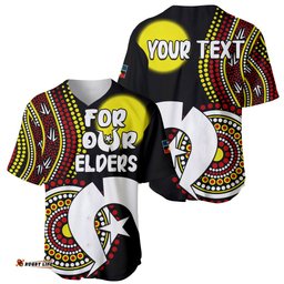 Custom Personalised NAIDOC Week Baseball Jersey Shirt For Our Elders Artsy Style 03