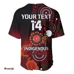Custom Text And Number Australia Indigenous Rugby Baseball Jersey Shirt All Stars Aboriginal Turtle