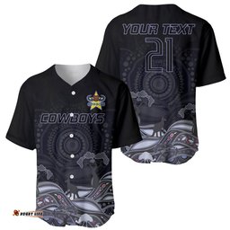 Custom Cowboys Rugby Baseball Jersey Shirt The Starry Night Indigenous