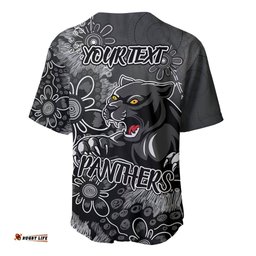 Personalised Panthers NAIDOC Week 2024 Baseball Jersey Shirt Aboriginal Fire Burning Sparks
