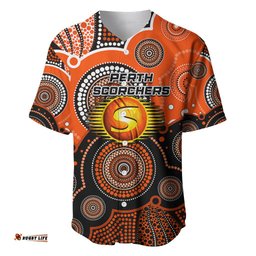 Custom Text And Number Perth Scorchers BBL Baseball Jersey Shirt Aboriginal Patterns