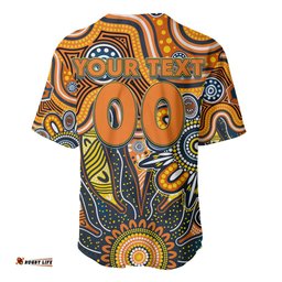 Personalised Giants NAIDOC Week 2024 Baseball Jersey Shirt Aussie Aboriginal Art