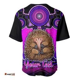 Personalised Australia Virgo Echidna Zodiac Baseball Jersey Shirt Auz Astrology Aboriginal Magenta