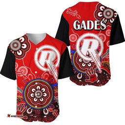 Melbourne Renegades Baseball Jersey Shirt Cricket Indigenous Aboriginal Lizard Version