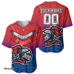Custom Knights Permier Baseball Jersey Shirt NRL Mascot with Aboriginal