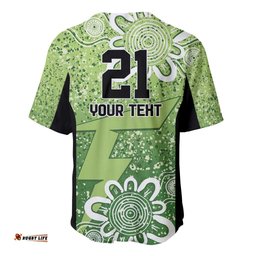 Australian Thunder Cricket Custom Baseball Jersey Shirt Minimalism Aboriginal