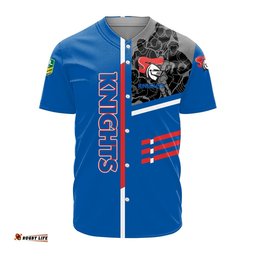 Newcastle Knights Baseball Jersey Shirt Personalized Rugby For Fan NRL