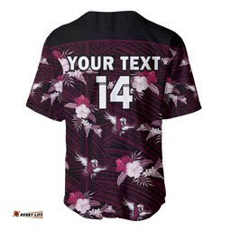 Custom Text And Number Sea Eagles Rugby Baseball Jersey Shirt Polynesian Tribal Mix Tropical Hawaiian Style