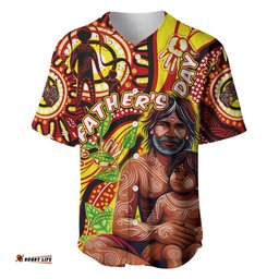 Custom Australia Father's Day Baseball Jersey Shirt Aboriginal Father and Son