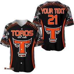 Dominican Toros De Este Baseball Stitches Baseball Jersey Shirt Black 08