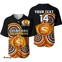 Custom Text And Number Perth Scorchers Cricket Baseball Jersey Shirt Champions BBL12 Proud Indigenous Art Ver.01