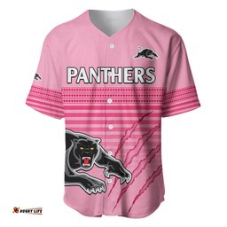 Penrith Panthers Rugby Baseball Jersey Shirt Authentic Permiers Pink Version