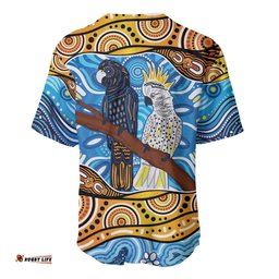 Australia Birds Aboriginal Art Baseball Jersey Shirt