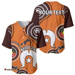 Custom Personalised NAIDOC Week Baseball Jersey Shirt Lizard Aboriginal