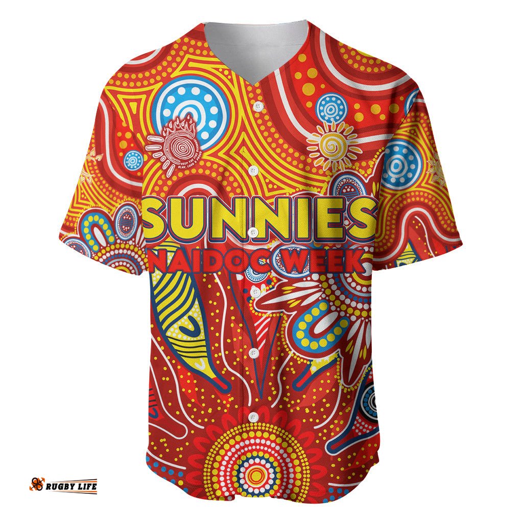 Personalised Sunnies NAIDOC Week 2024 Baseball Jersey Shirt Aussie Aboriginal Art