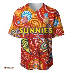 Personalised Sunnies NAIDOC Week 2024 Baseball Jersey Shirt Aussie Aboriginal Art