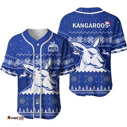 Melbourne Football Baseball Jersey Shirt North Kangaroos Indigenous Merry Christmas Ver.02