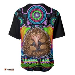 Personalised Australia Virgo Echidna Zodiac Baseball Jersey Shirt Auz Astrology Aboriginal Rainbow