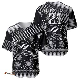 Custom Magpies Football Baseball Jersey Shirt Christmas Vibe
