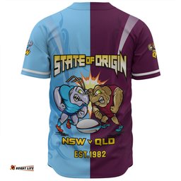 Queensland Maroons Baseball Shirt Custom State Of Origin 2024 Tough Fan Rugby For Life QLD vs NSW