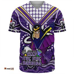 Melbourne Storm Baseball Shirt Aboriginal Inspired Naidoc Week Custom For Die Hard Fan Supporters