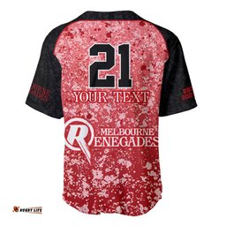 Melbourne Renegades Custom Baseball Jersey Shirt BBL Cricket Team 2024