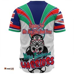New Zealand Warriors Baseball Shirt - Happy Australia Day We Are One And Free V2