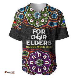 NAIDOC Baseball Jersey Shirt Aboriginal Tribal Coloful