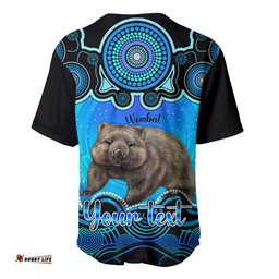 Personalised Australia Taurus Wombat Zodiac Baseball Jersey Shirt Auz Astrology Aboriginal Aqua