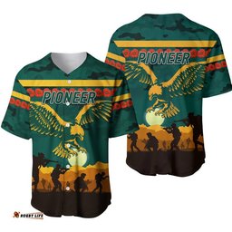 Pioneer Football Club ANZAC Baseball Jersey Shirt Simple Style