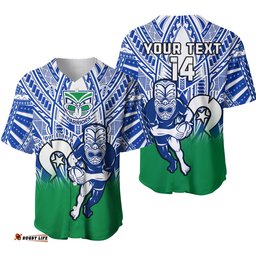Custom Text And Number Warriors Rugby NAIDOC Baseball Jersey Shirt New Zealand Tiki For Our Elders Ver.01