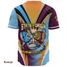 Queensland Maroons Baseball Shirt Custom State Of Origin 2024 Passionate Fan Born To Win QLD vs NSW