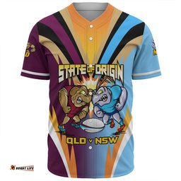 Queensland Maroons Baseball Shirt Custom State Of Origin 2024 Passionate Fan Born To Win QLD vs NSW