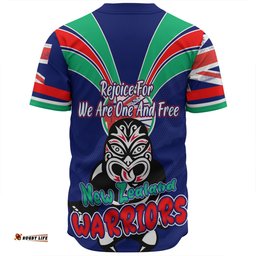 New Zealand Warriors Baseball Shirt - Happy Australia Day We Are One And Free