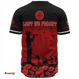 Australia Baseball Shirt Lest We Forget Red Poppies Special Style