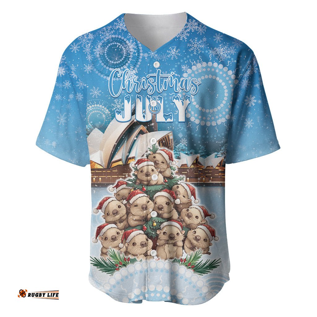 Personalised Australia Yulefest Baseball Jersey Shirt Cute Wombat Sydney Opera House