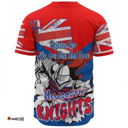 Newcastle Knights Baseball Shirt - Happy Australia Day We Are One And Free
