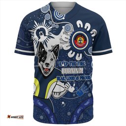 North Queensland Cowboys Baseball Shirt Aboriginal Indigenous Naidoc Week Dreamtime Dot Painting With Flag