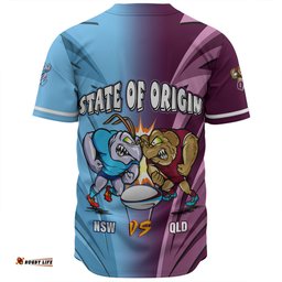 Queensland Maroons Baseball Shirt Custom State Of Origin 2024 Tough Fan Rugby For Life QLD vs NSW Ver 2